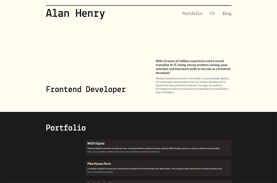 This Portfolio & Blog